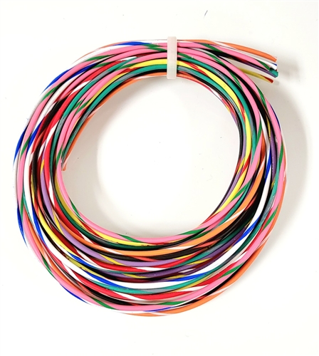AUTOMOTIVE PRIMARY WIRE 18 GAUGE AWG HIGH TEMP TXL WITH STRIPE (LOT B) 8  COLORS 10