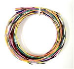 AUTOMOTIVE PRIMARY WIRE 18 GAUGE AWG HIGH TEMP TXL WITH STRIPE (LOT C) 8 COLORS 10 FT EA MADE IN USA