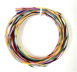 AUTOMOTIVE PRIMARY WIRE 18 GAUGE AWG HIGH TEMP TXL WITH STRIPE (LOT C) 8 COLORS 15 FT EA MADE IN USA