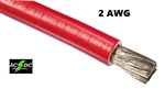 2 Gauge Battery Cable Marine Grade Tinned Copper (per ft) RED
