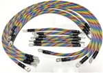 AC/DC WIRE AND SUPPLY 6 Gauge E-Z-GO TXT Golf Cart Battery Cables (13 pc Set) Braided Color Set Rainbow