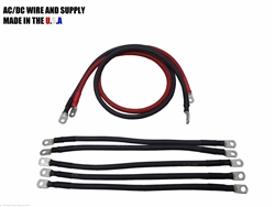 # 2 Awg HD Golf Cart Battery Cable 7 pc Set Club Car 48 Volt Wire Kit U.S.A MADE