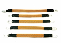 4 Gauge ACDC WIRE AND SUPPLY Golf Cart Braided Battery Cable Set, (Orange) E-Z-GO 1994 & UP MED/TXT 36V U.S.A Made