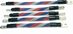 ACDC WIRE AND SUPPLY 2 Gauge Golf Cart Braided Battery Cable Set, (Patriot) E-Z-GO 1994 & UP MED/TXT 36V U.S.A Made
