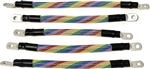 ACDC WIRE AND SUPPLY 2 Gauge Golf Cart Braided Battery Cable Set, (Rainbow) E-Z-GO 1994 & UP MED/TXT 36V U.S.A Made