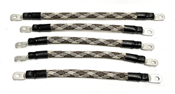4 Gauge ACDC WIRE AND SUPPLY Golf Cart Braided Battery Cable Set, (Rattle Snake) E-Z-GO 1994 & UP MED/TXT 36V U.S.A Made