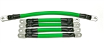 AC/DC WIRE AND SUPPLY 6 Gauge Golf Cart Battery Cable Set, (Green) E-Z-GO 1994 & UP MED/TXT 36V U.S.A Made+