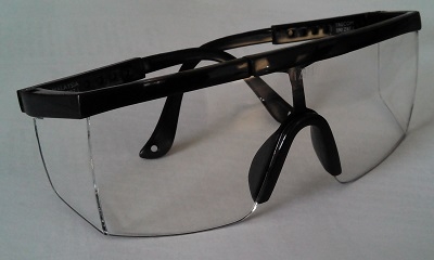 Casino Safety Glasses - Black Frame Clear Lens