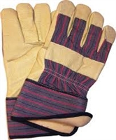 INSULATED PIGSKIN LEATHER PALM WORK GLOVES - SAFETY CUFF