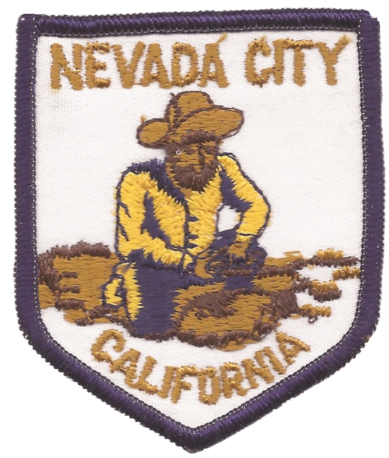 NEVADA CITY CALIFORNIA miner souvenir embroidered patch