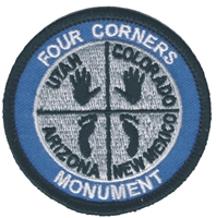 FOUR CORNERS MONUMENT UTAH COLORADO ARIZONA NEW MEXICO  EMBROIDERED PATCH