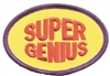 SUPER GENIUS embroidered patch.