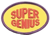 SUPER GENIUS embroidered patch.