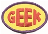 GEEK embroidered patch.