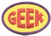 GEEK embroidered patch.