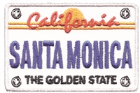 SANTA MONICA license plate souvenir patch