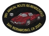 14TH ANNUAL ROUTE 66 RENDEZVOUS - SAN BERNARDINO souvenir patch - Corvette