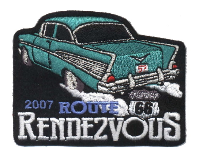 2007 ROUTE 66 RENDEZVOUS '57 Chevy souvenir patch