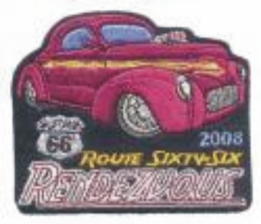 2008 ROUTE 66 RENDEZVOUS  '41 Willys souvenir patch