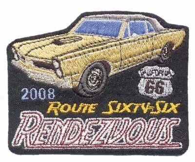 2008 ROUTE 66 RENDEZVOUS  souvenir patch