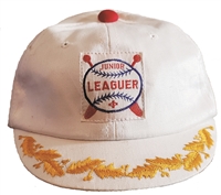 JUNIOR LEAGUER child white cotton cap.