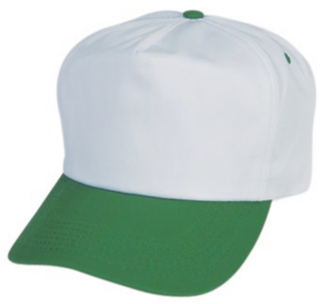 Cotton 5 panel cap with a plastic one size fits most size adjust. Printable front. We can sew most patches onto these caps.