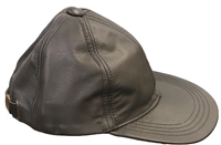 Black leather low profile cap.