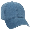 low profile cotton denim cap hat