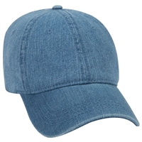 low profile cotton denim cap hat