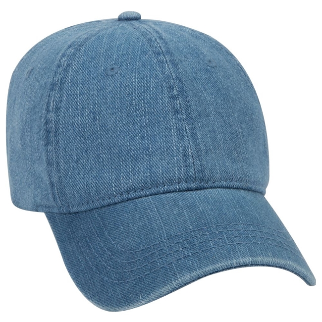 low profile cotton denim cap hat