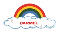 CARMEL rainbow cloud static cling decal