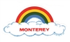 MONTEREY rainbow cloud static cling decal