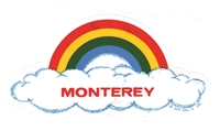 MONTEREY rainbow cloud static cling decal