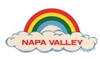 NAPA VALLEY rainbow cloud static cling decal