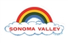 SONOMA VALLEY rainbow cloud static cling decal