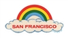 SAN FRANCISCO rainbow cloud static cling decal