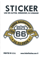 ROUTE 66 100th Anniversary sticker.
