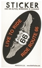 LIVE TO RIDE, RIDE ROUTE 66 souvenir sticker