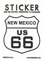 NEW MEXICO US 66 sticker, route 66