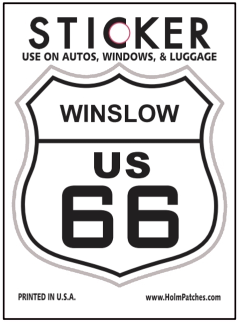 WINSLOW US 66 sticker, route 66