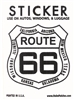 ROUTE 66 sticker with state names