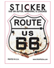 ROUTE US 66 bullet hole - rust sticker