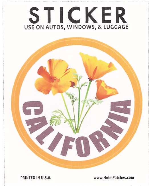 CALIFORNIA Poppy sticker