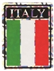 ITALY flag shield prism (foil reflective) sticker