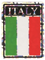 ITALY flag shield prism (foil reflective) sticker