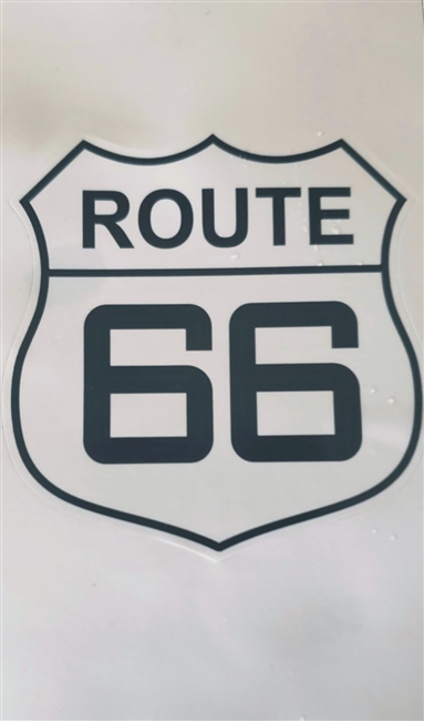 ROUTE 66 Windowcal Static Cling inside sticker