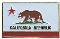 CALIFORNIA REPUBLIC flag hat pin