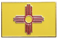 New Mexico state flag soft enamel hat pin