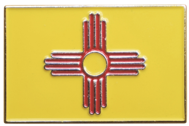 New Mexico state flag soft enamel hat pin