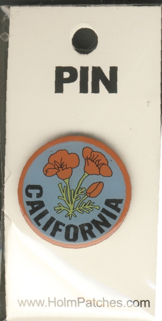 CALIFORNIA poppy lapel or hat pin